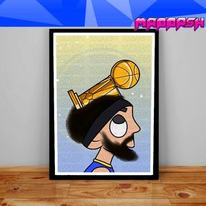 Golden State Warriors Klay Thompson NBA Championship Scott Pilgrim manga Poster
